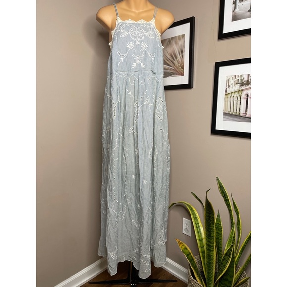 Free People Rosalia Embroidered Apron Maxi Dress - Picture 5 of 7